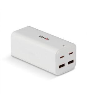 LINDY 100W 4-Port USB Type A & C GaN Charger