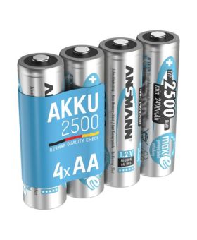 Ansmann AA 2500mAh Rechargeable Batteries (4-Pack)