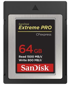 SanDisk 64GB Extreme PRO CFexpress Card Type B, 1500MB/s Read, 800MB/s Write