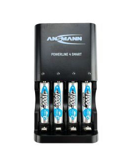 Ansmann Powerline 4 Smart UK/EU & 4x AAA Batteries