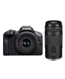 Canon EOS R100 Mirrorless Camera, 18-45mm & 75-300mm Lens