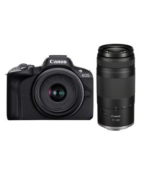 Canon EOS R50 Mirrorless Camera, 18-45mm & 75-300mm Lens
