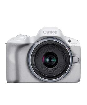 Canon EOS R50 Mirrorless Camera & 18-45mm f4.5-6.3 IS STM Lens (White) (Open Box)
