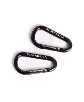 BlackRapid CarabineR - 2 Pack Aluminum 70mm Black Carabiners