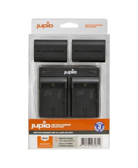 Jupio Value Pack: 2x Battery LP-E6NH 2130mAh + USB Dual Charger