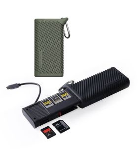 PGYTECH CreateMate CFexpress B/SD Reader & Case (Moss Green)