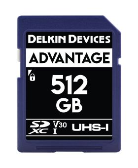 Delkin SD Advantage UHS-I 512GB R100/W80 V30