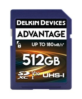 Delkin SD Advantage UHS-I 512GB R150/W10 V30