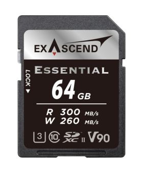Exascend Essential 64GB SDXC UHS-II V90 W260MB/s