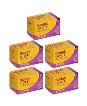 Kodak Gold 200 36 Exposure 35mm Film Five Pack