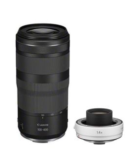 Canon RF 100-400mm f5.6-8 IS USM Zoom & RF Extender 1.4x Teleconverter Bundle
