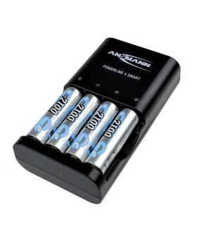 Ansmann Powerline 4 Smart UK/EU /w 4 x AA 2500mAh