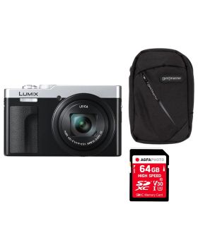 Panasonic Lumix TZ99 Compact Camera Kit - Silver