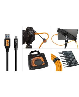 Tether Tools Starter Tethering Kit - TetherPro USB 3.0 to USB-C 15' (4.6m) Black