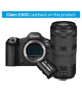Canon EOS R5 Mark II Mirrorless Camera, RF 100-400mm f5.6-8 Lens & LPE6P Battery Bundle