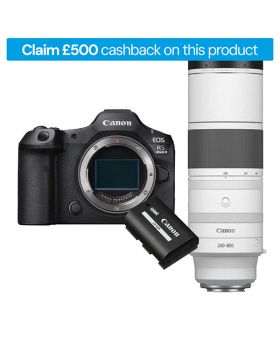 Canon EOS R5 Mark II Mirrorless Camera, RF 200-800mm Lens & LPE6P Battery Bundle