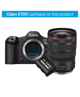 Canon EOS R5 Mark II Mirrorless Camera, RF 24-70mm f2.8 Lens & LPE6P Battery Bundle