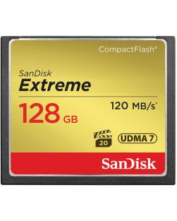 SanDisk 128GB 120MBs UDMA 7 Extreme Compact Flash Memory Card