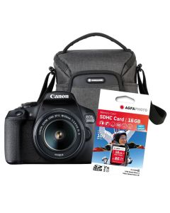 Canon EOS 2000D DSLR Camera & 18-55mm IS II Lens Bundle (Includes Bag & Memory Card)